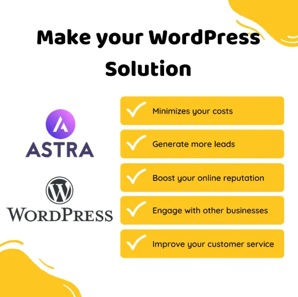 I will build your wordpress website with free astra pro and starter templates