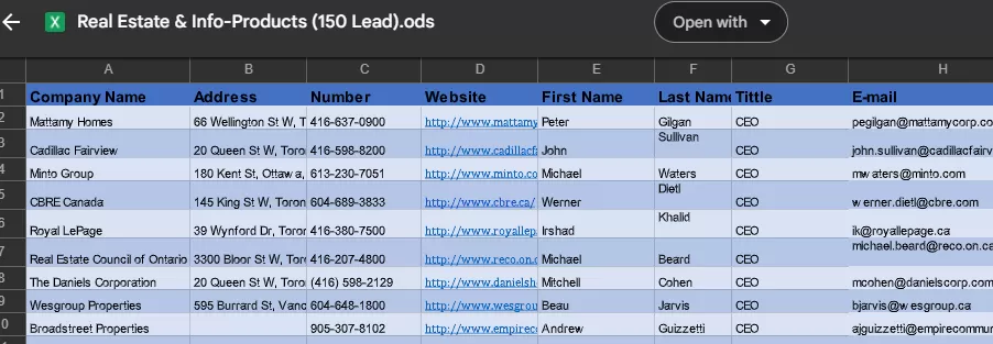 provide lead generation Service b2b  for any business