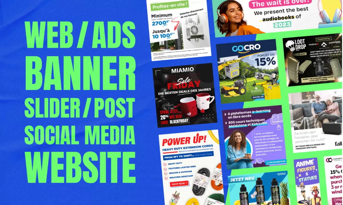 I will design website banner, header, web ads and social media post