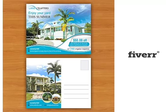 I will design creative unique appealing visiting card, flat minimal business, postcard
