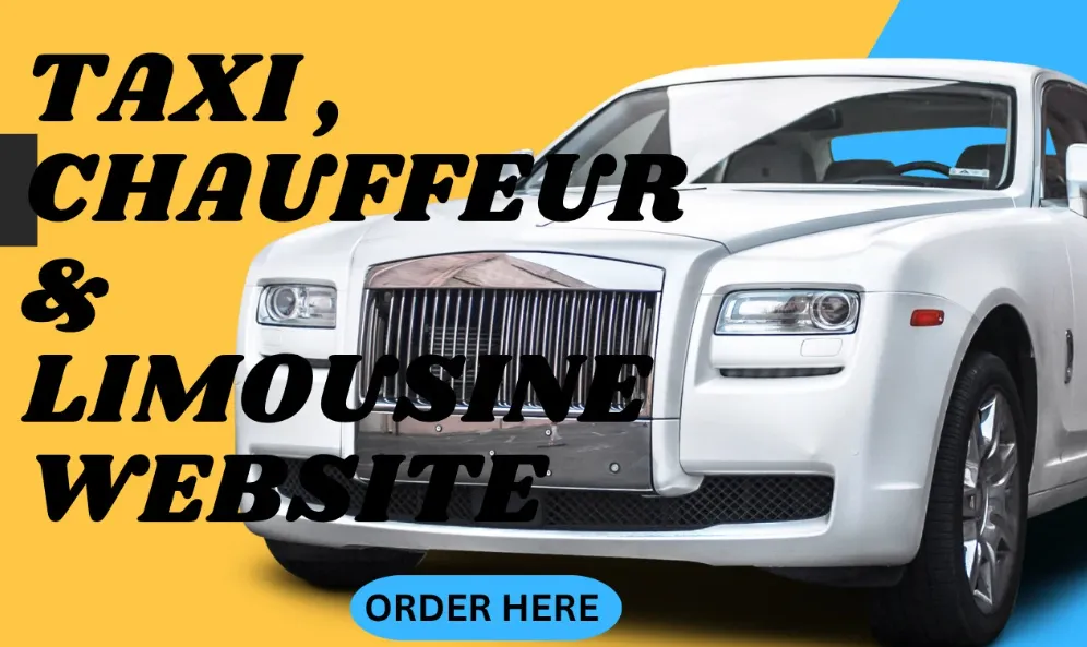 I will design taxi booking website chauffeur limousine booking website