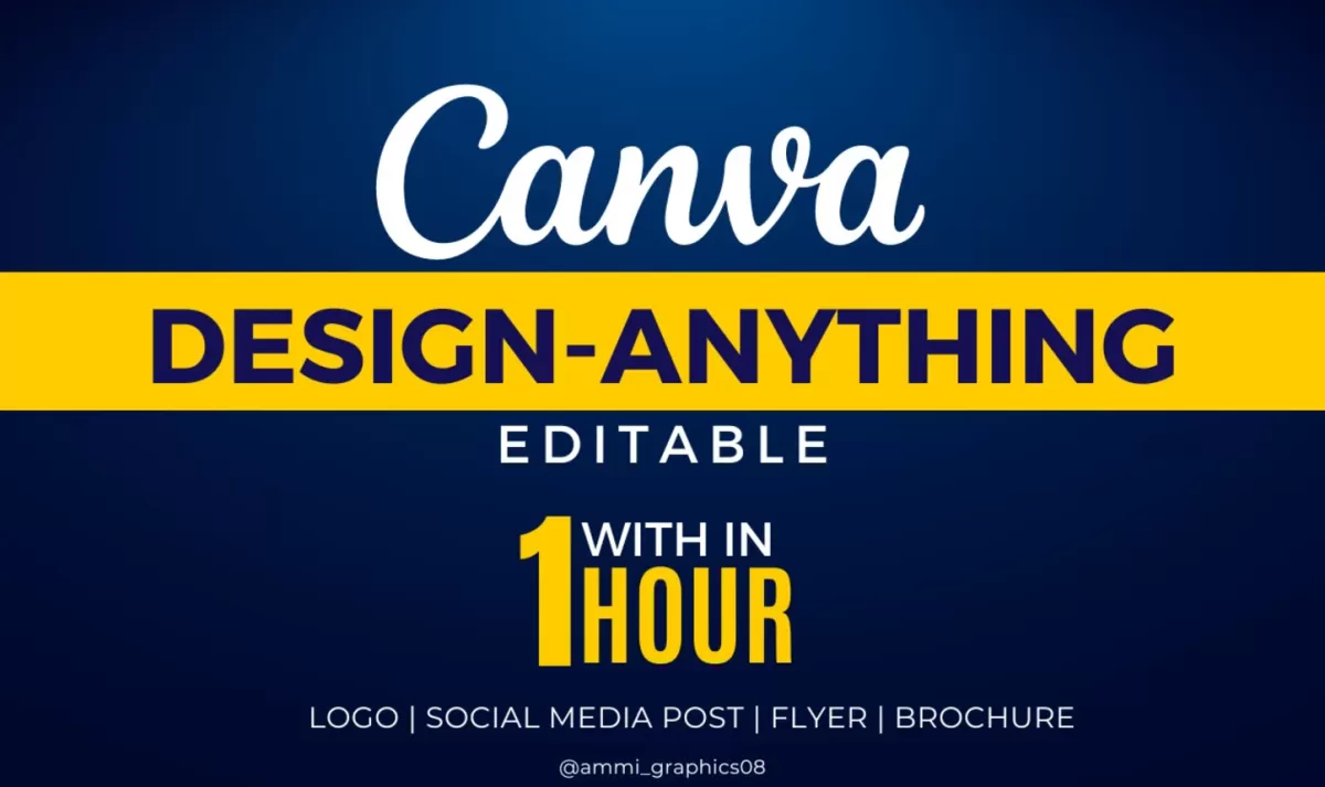 I will design anything in canva, logo, flyer, social media post