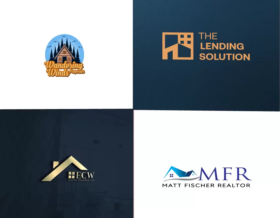 design modern realtor, real estate or construction logo