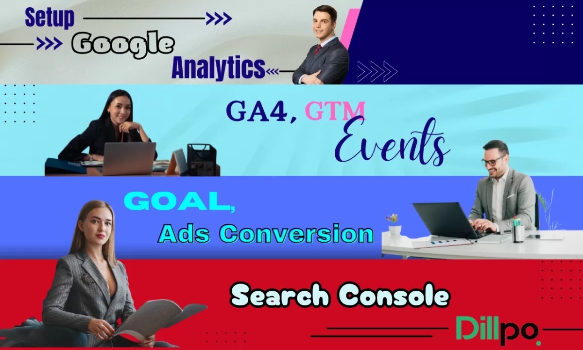google analytics, ga4, gtm, events, goal, ads conversion, search console,