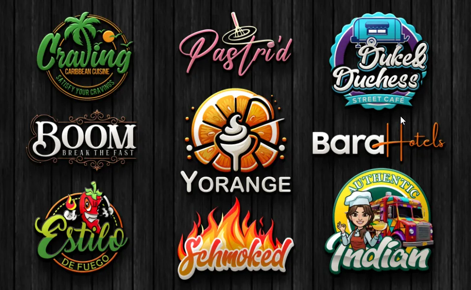 I will design restaurant, pizza, bbq, food logo, food truck and menu design