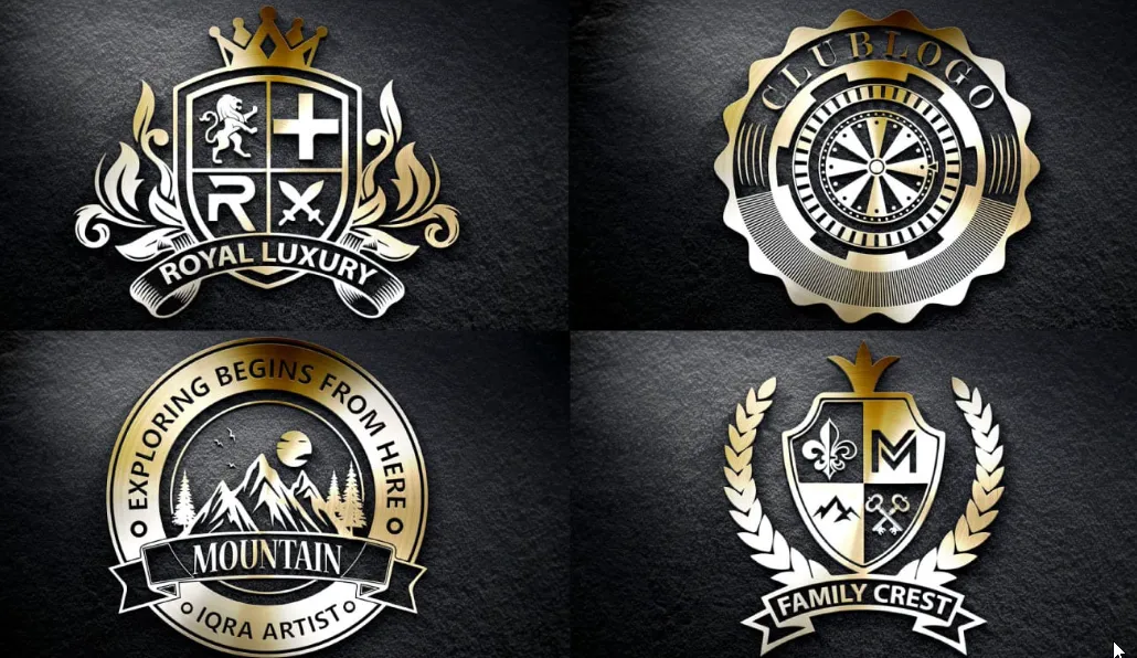 I will design a custom premium heraldic and luxury vintage logo