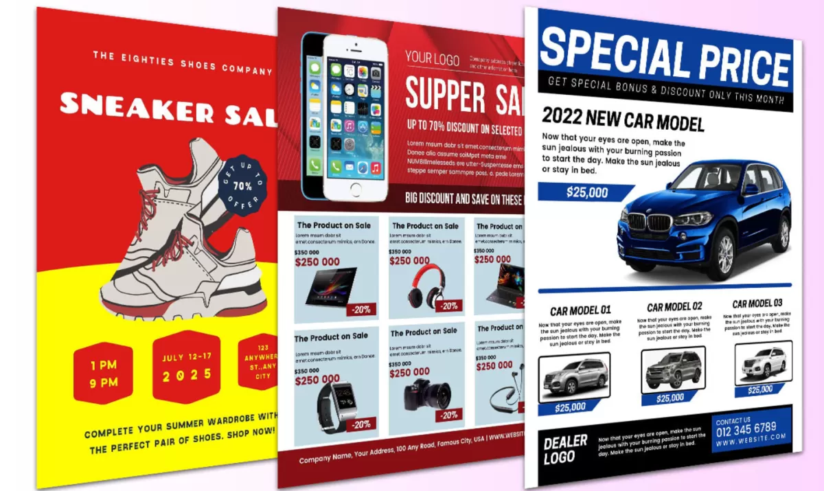 I will do flyer design, logo, business card, postcard, brochure, signage design, fb ads