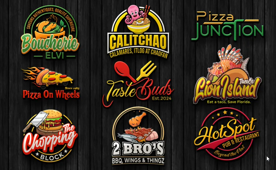 I will design restaurant, pizza, bbq, food logo, food truck and menu design