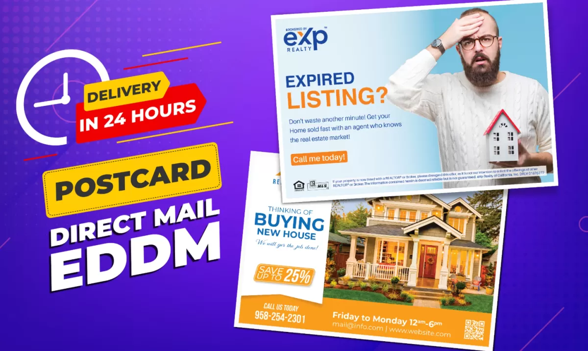 I will design irresistible real estate postcard, recipe card, direct mail, eddm, mailer