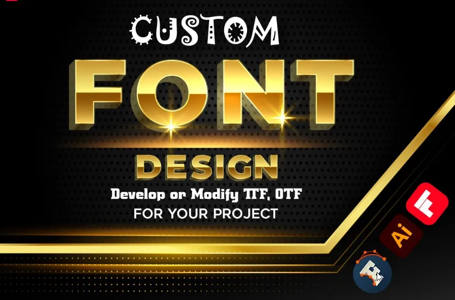 I will design custom elegant and luxury unique typography