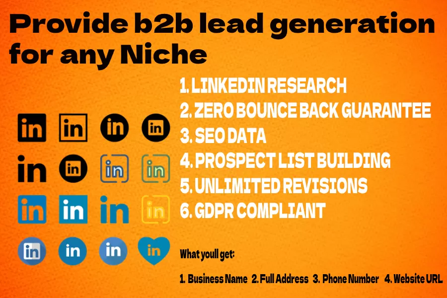 provide lead generation Service b2b  for any business