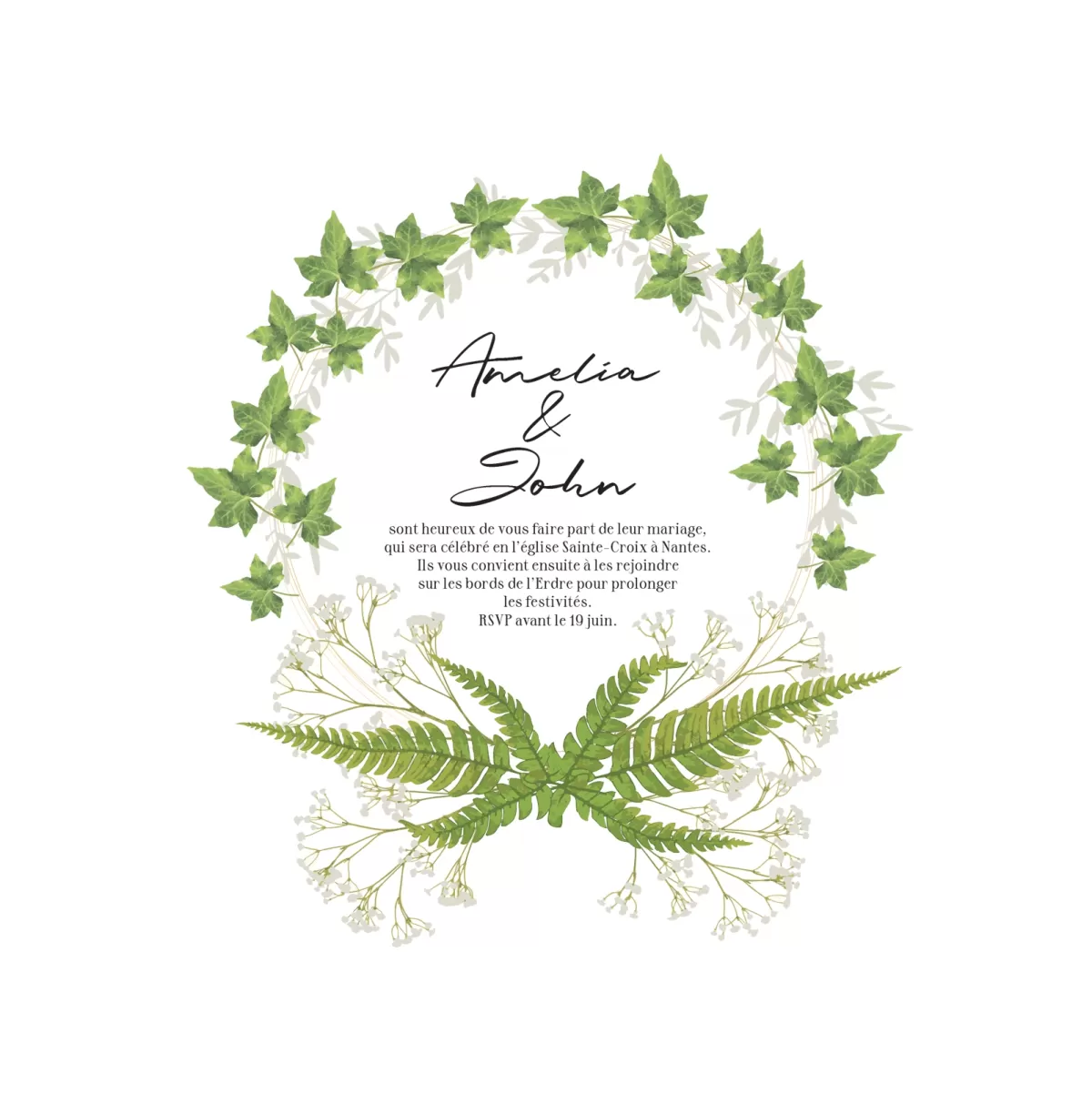 I will do beautifully customized wedding invitation cards