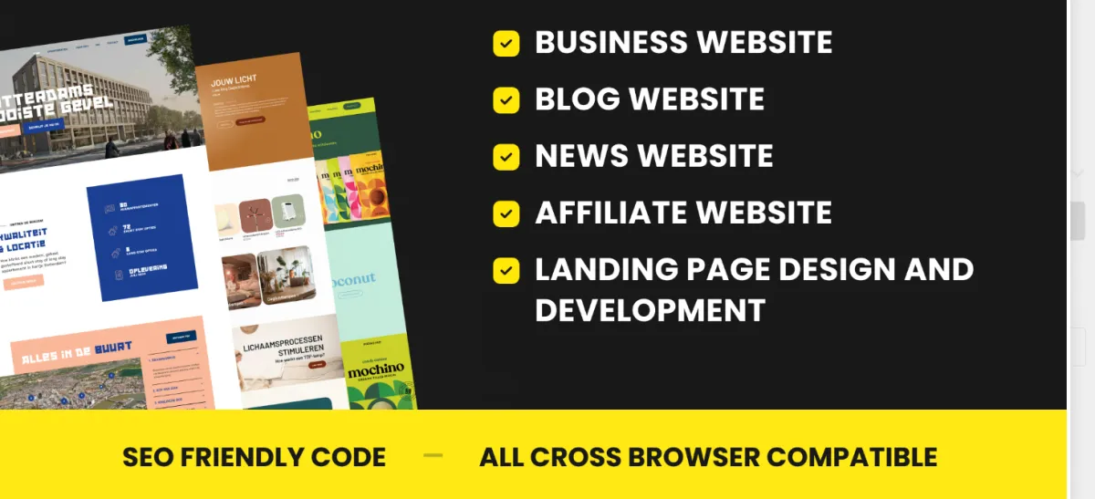 I will create a wordpress blog website or business website, author or blogger website