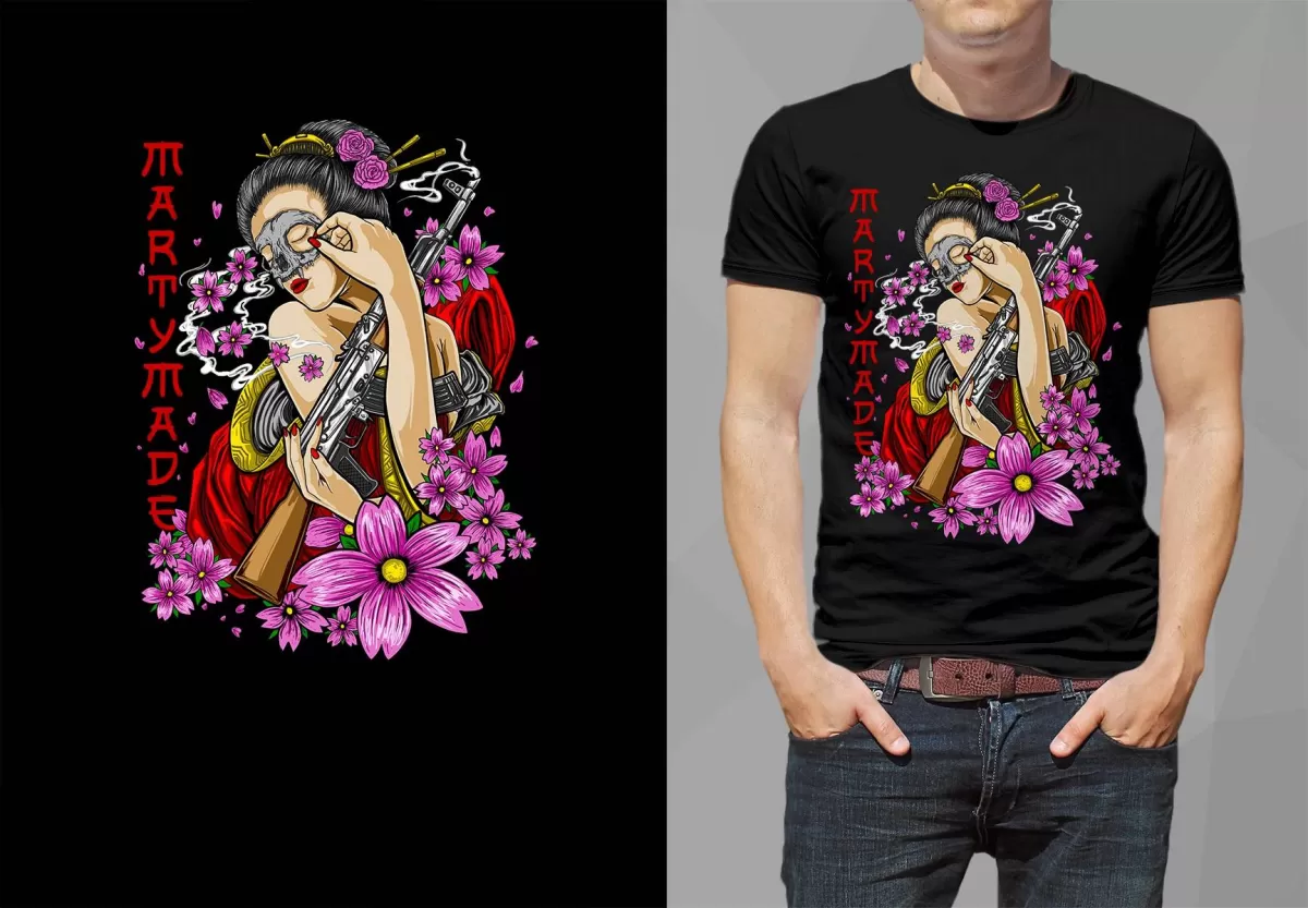 I will do vintage t shirt design, badge and logo in hand drawn style