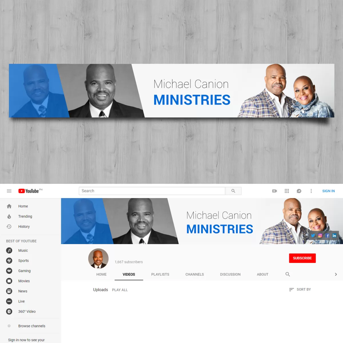 I will do channel art and youtube cover design