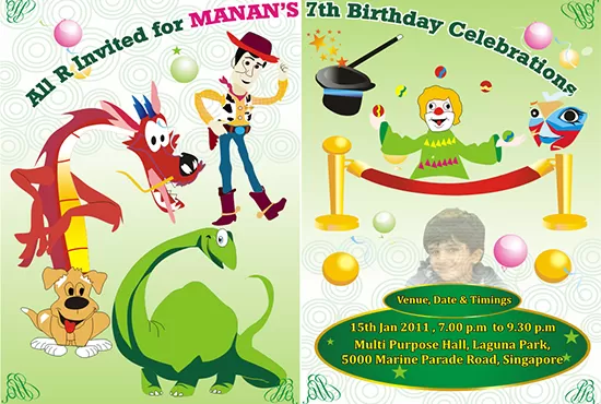 I will design invitation, wedding, birthday and greeting card