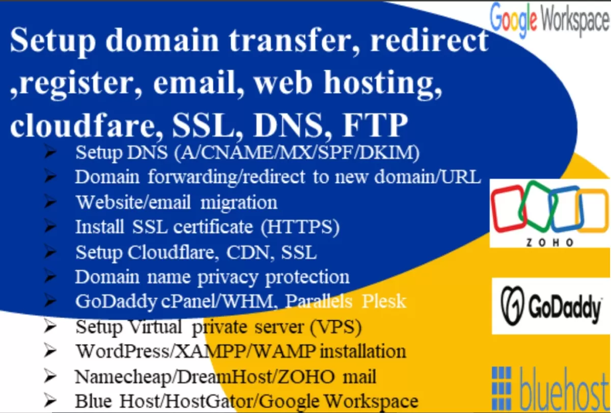I will expert website migration , domain transfer, DNS setup, ssl handling