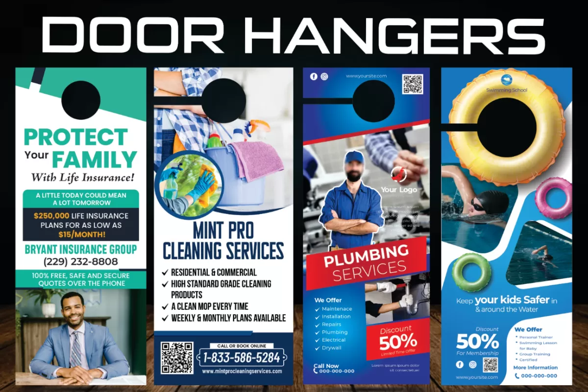I will design perfect door hanger, rack card, dl flyer, postcard