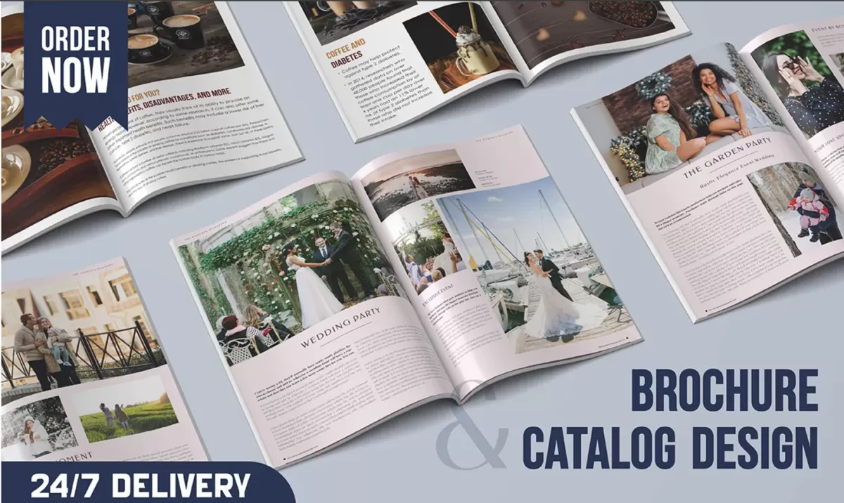 I will create brochure design, product booklet, and catalog design