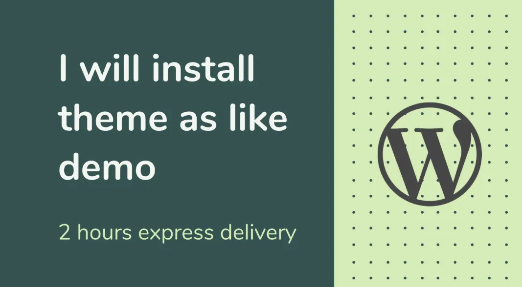 I will install wordpress and setup theme as demo in 24 hrs