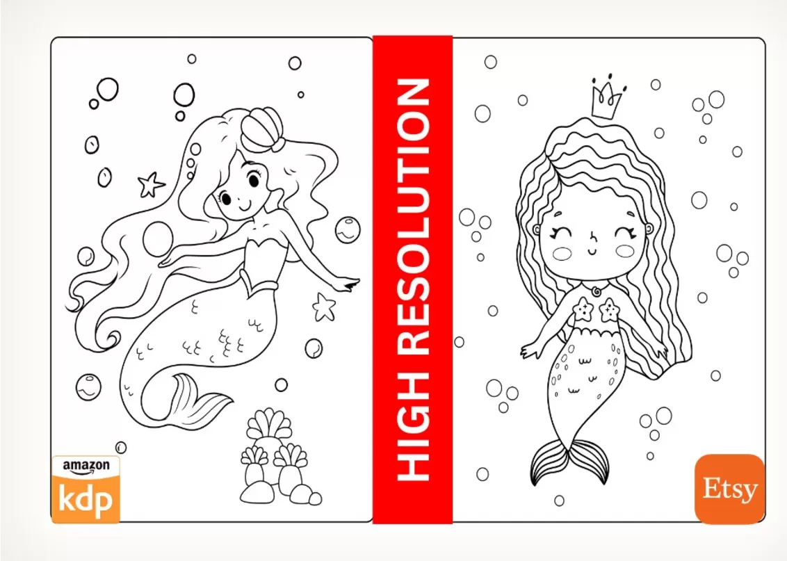 I will design cute animals, stickers, mermaid character for wallart