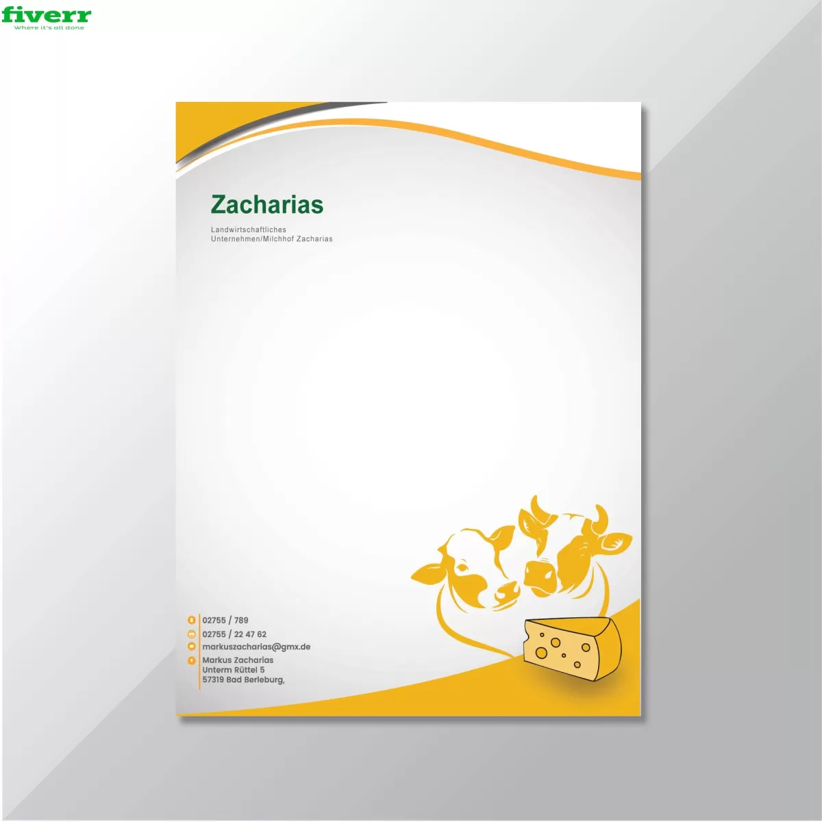 I will design business card and letterhead and branding stationary