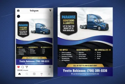 I will design trucking flyer dispatch flyers logistics transports freight broker flyer
