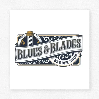 I will make outstanding barber shop logo design for 5 $ 