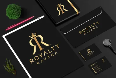 I will design heraldic, modern luxury logo with hand drawing