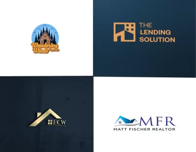 design modern realtor, real estate or construction logo