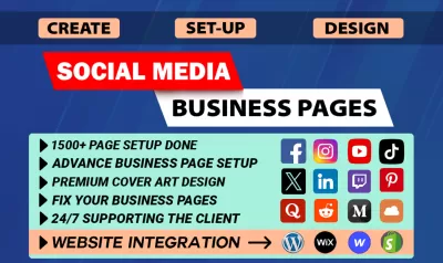 I will create social media accounts for your business
