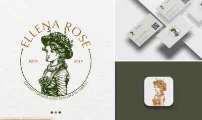I will do hand drawn retro vintage logo design in linocut style