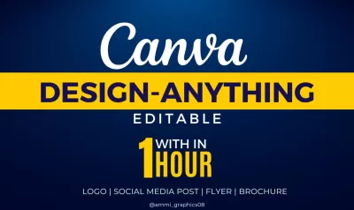 I will design anything in canva, logo, flyer, social media post