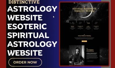 I will design tarrot reading astrology booking website numerology spiritual website