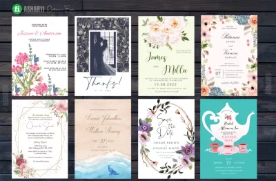 I will do custom wedding invitation, baby shower invitation or birthday invitation