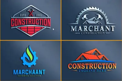 I will do property, mortgage, realtor, roofing, construction, real estate logo makers