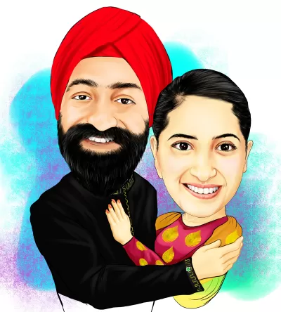 I will make a couple or wedding portrait logo design