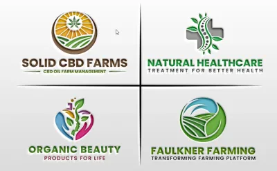 I will do organic natural landscape eco lawn care logo