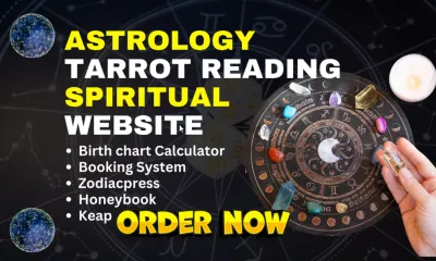 I will design tarrot reading astrology booking website numerology spiritual website