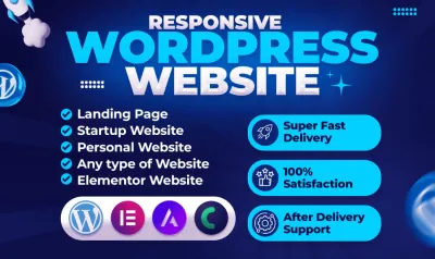 I will design responsive wordpress website with elementor pro