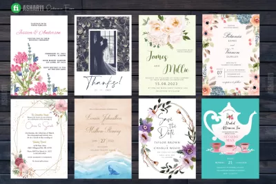 I will do custom wedding invitation, baby shower invitation or birthday invitation