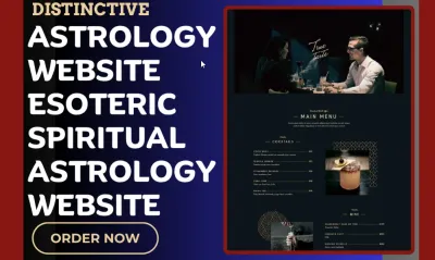 I will design tarrot reading astrology booking website numerology spiritual website