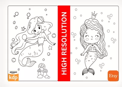 I will design cute animals, stickers, mermaid character for wallart