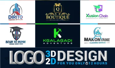 I will do elegant minimalist 2d 3d logo design