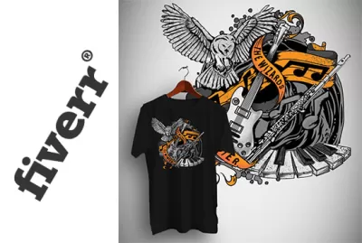 I will create or print an awesome t shirt design