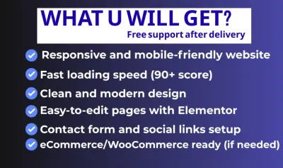I will design responsive wordpress website with elementor pro