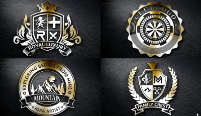 I will design a custom premium heraldic and luxury vintage logo