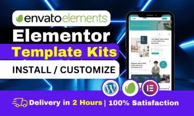 I will import, install elementor kits or setup wordpress themes website like demo