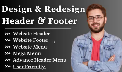 I will do responsive design and fix header, footer, mega menu for wordpress website