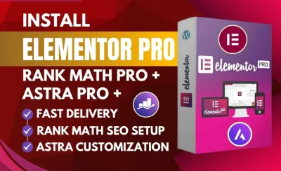I will install elementor pro, astra pro, rank math, acf pro and other premium plugins